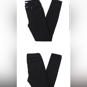 Vigoss women’s black destroyed ankle denim straight leg jeans